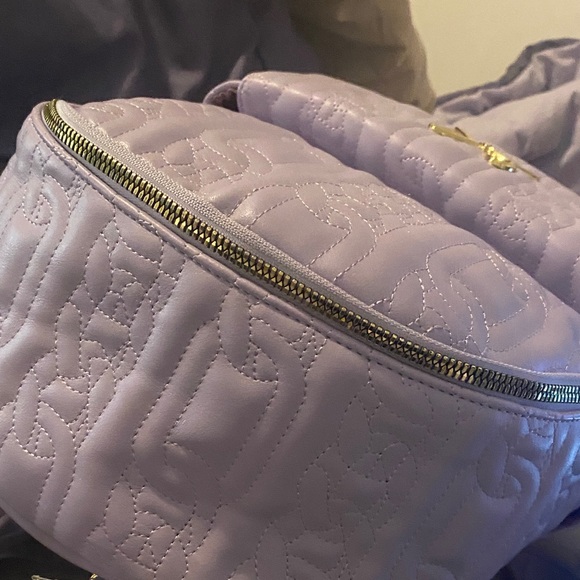 Betsey Johnson Lavender Quilted Backpack with Gold Accent - Picture 3 of 7